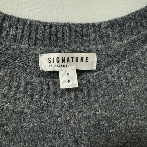 Charcoal Grey Heart Detail Sweater - Picture 3 of 6